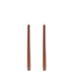 Uyuni dinerkaars taper candle Caramel 2,3 x 25,5 cm (set a 2)